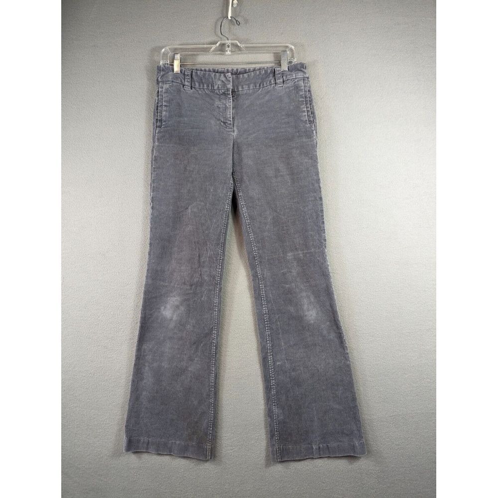 J. Crew Favorite Fit Jeans Womens Sz 4 Corduroy Gray Wide Leg Flared Stretch Y2K - Picture 6 of 14